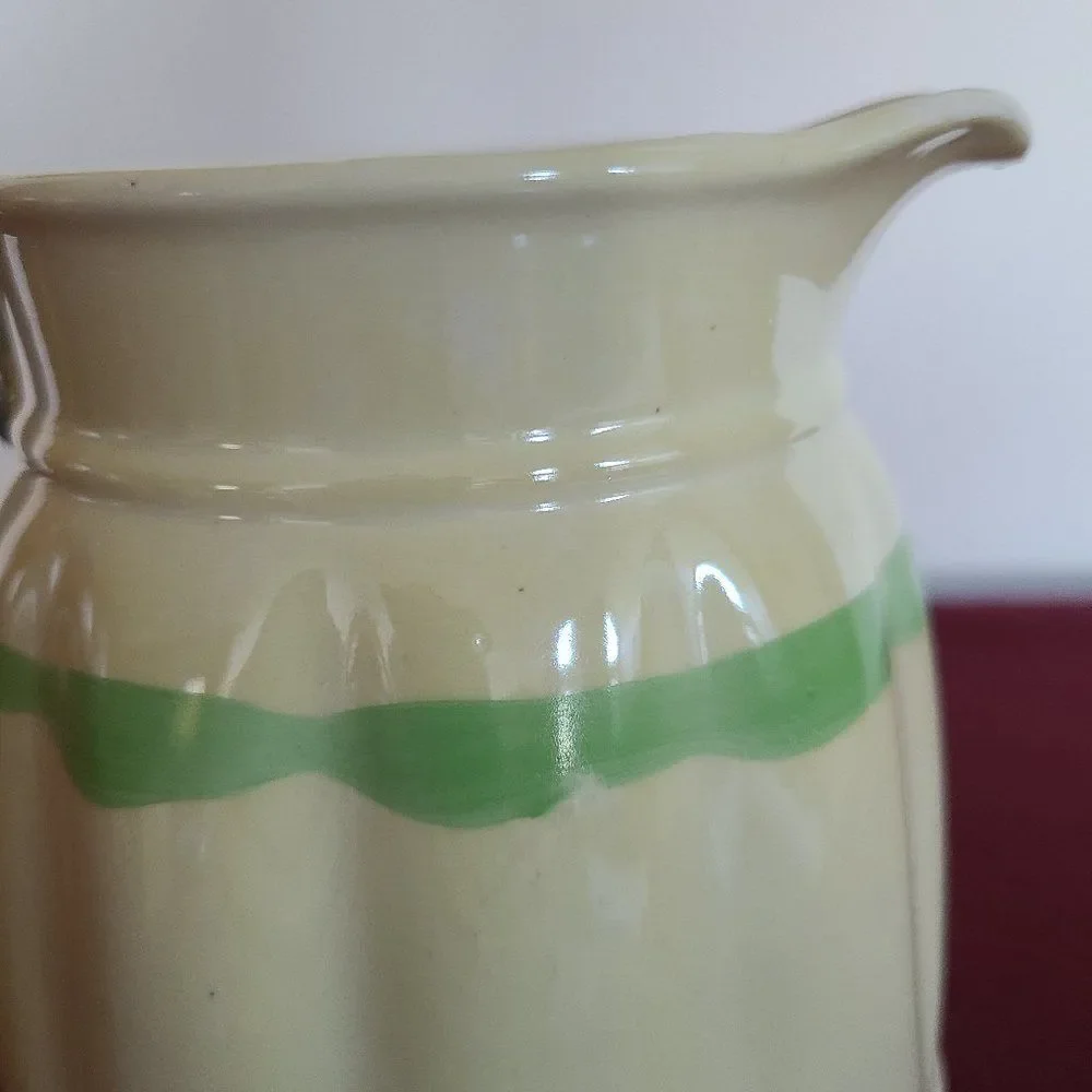 Japanese Lusterware Floral Hand Painted Pitcher Pearly Antique Vintage